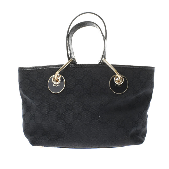 Gucci Mini Black Gold Hardware GG Canvas Handbag - Picture 1 of 14